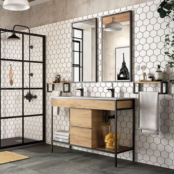 Banyo-Duvar-Rafı,-Banyo-Düzenleyici-Organizer-,-Ahşap-&-Metal-Banyo-Duvar-Rafı-1