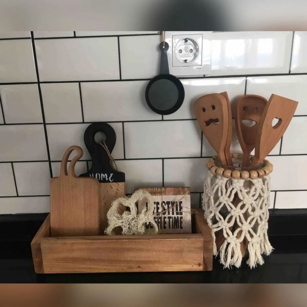 Ahşap-Kutu,-Dekoratif-Kutu,-Çok-Amaçlı-Mutfak-Banyo-Düzenleyici-Organizer,-Yağdanlık
