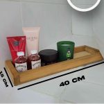 Ahşap Çok Amaçlı Kutu, Organizer, Mutfak Banyo Düzenleyici Tepsi, Yağdanlık, Banyo Organizer Tepsi