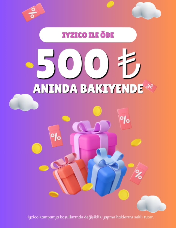 İlk iyzico ile Öde alışverişine 500 TL anında bakiyende!
