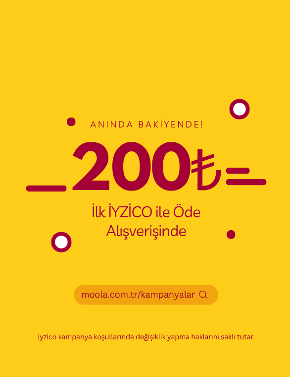 ilk iyizico ile öde alışverişinde 200 TL anında bakiyende