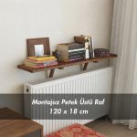 Montajsız Petek Üstü Uçan Raf Dresuar-120x18